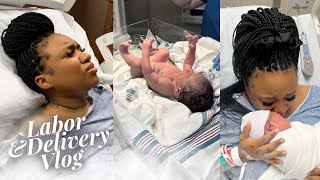 BIRTH VLOG  30 Hour Labor Failed Epidural Emergency CSection Emotional Delivery [upl. by Hplodur410]