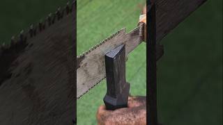 Installation process of ebony hammer handle woodworking [upl. by Aiak409]