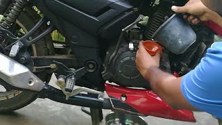 motorcycle engine flush using Diesel [upl. by Helaine]