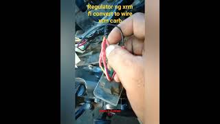 regulator xrm Fi 125 convert to wire ng xrm carb 125 [upl. by Shiri]