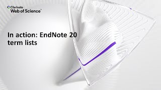 In action EndNote 20 Windows term lists [upl. by Aicitan]