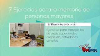 7 Ejercicios para la memoria de personas mayores [upl. by Cordi]