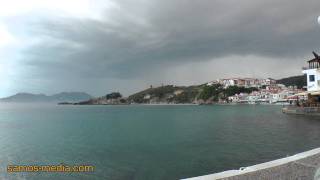 Rain storm hitting Kokkari Samos island Greece [upl. by Shirberg294]