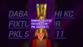 DABANG Delhi KC fixtures for pkl season 11 kabaddi prokabaddi [upl. by Nordna100]