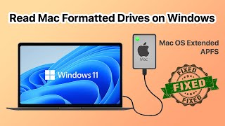 How to use Mac Formatted Drive on Windows without Formatting [upl. by Tiphane]