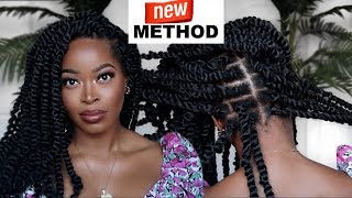 ‼️NEW METHOD🔥 INDIVIDUAL CROCHET BRAID PASSION TWISTS NOCORNROWS 😱4Chair ft Janet Collection [upl. by Earahc697]