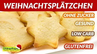 Weihnachtsplätzchen ohne Zucker mit Kokosmehl backen I Glutenfreie Plätzchen zum Ausstechen [upl. by Ensoll]