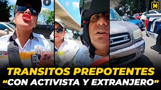 Actitud PREPOTENTE de oficial de Transito con Activista y Extranjero 😡😡 [upl. by Botzow]