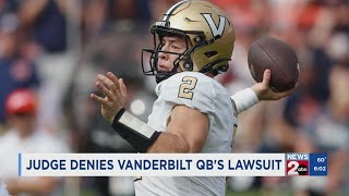 Judge denies Vanderbilt University quarterbacks lawsuit [upl. by Sumaes]