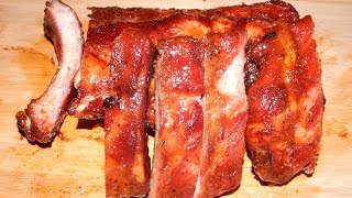 Smoked BBQ Ribs On The Weber Smokey Mountain  Baby Back Ribs [upl. by Ennaihs]