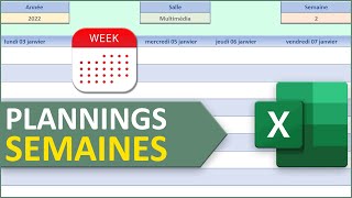 Planning Excel en fonction du numéro de semaine [upl. by Esiuol484]