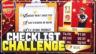 FIFA 17 CHECKLIST CHALLENGE 📋 KING 91 INFORM OZIL 😱 FIFA 17 SQUAD BUILDER [upl. by Atinnod517]