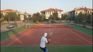 Tenis Maçı  Arda GÖNEN amp Hami SARI   Tennis Match [upl. by Kerred]