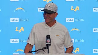 Jim Harbaugh Postgame Press Conference vs Titans  LA Chargers [upl. by Oribel]