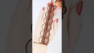 Easy simple and stylish mehndi design for back hand mehndi hennadesign simplemehndi trending [upl. by Edrock]