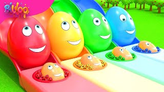 Surprise Eggs Kids Song  Colorful Eggs  BluLoo Nursery Rhymes amp Kids Songs [upl. by Maccarthy]