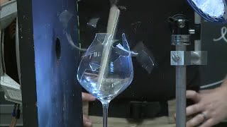 Best Demonstration of Resonance MIT professor demonstrates how glass breaks due to forced resonance [upl. by Lema]