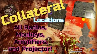 COLLATERAL  ALL Radio Amplifiers Monkeys Projector and Red Portal locations  Outbreak Zombies [upl. by Eitten885]