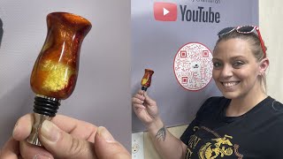 Beginner Woodturning  A Resin Bottle Stopper [upl. by Turner964]