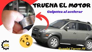 FUERTE RUIDO AL ACELERARMOTOR GOLPEAHYUNDAI TUCSON JM [upl. by Anabal420]