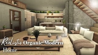 Realistic Organic Modern House  Tour  Speedbuild  Bloxburg  Roblox  Jooey [upl. by Neila]