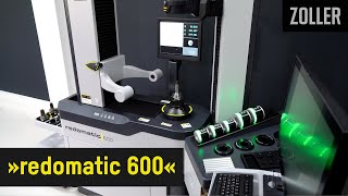 ZOLLER »redomatic 600« – Presetting and measuring machine with integrated tool heat shrink system [upl. by Lorac370]