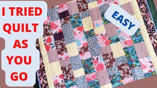 QUILT AS YOU GO EASY AS 123 VERY BEGINNER FRIENDLY quilting quiltblocks [upl. by Kalmick]