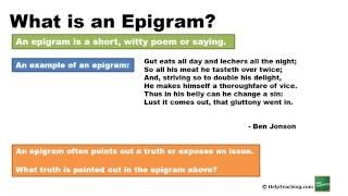 Epigram [upl. by Hance]