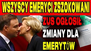 PILNIE ZMIANY DLA EMERYTÓW OD 5 LISTOPADA 2024 ZUS OGŁOSIŁ SZCZEGÓŁY DATY I KWOTY PŁATNOŚCI [upl. by Novelia]