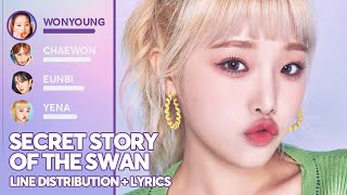 IZONE  Secret Story of the Swan Line Distribution  Lyrics Color Coded [upl. by Neelloc401]