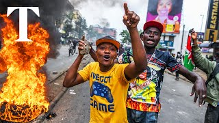 LIVE Kenyan police clash with protesters in Nairobi [upl. by Airemaj188]