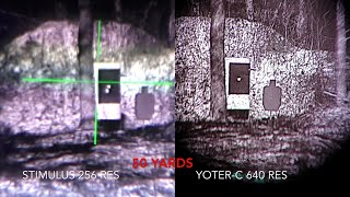 Bering Optics Hogster Stimulus 256 res and Super YoterC 640 res comparison video  cam behind scope [upl. by Byers64]