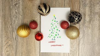 Art Toddler Preschool Holiday Craft 🎄Christmas Card🎄 [upl. by Chang4]