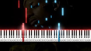 Playboi Carti  Immortal Easy Piano Tutorial [upl. by Daegal]