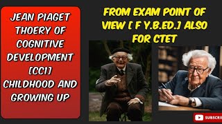 Jean Piagets Theory of Cognitive development BEd and CTET CC1 Childhood and growing up [upl. by Berky]