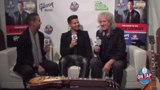 Pt 2 Brian May amp Adam Lambert Backstage Classic Rock Awards 4 November 2014 [upl. by Acinok]