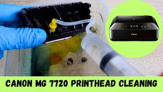 Canon MG 7720 Printhead Cleaning Not Printing Black or Color Solved [upl. by Esined]