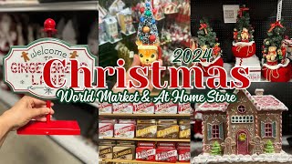 🎄CHRISTMAS 2024 DECOR AT WORLD MARKET amp AT HOME STORE Gingerbread decor Classic Christmas [upl. by Kolivas]