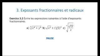 Atelier sur les exposants [upl. by Melitta]