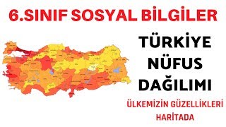 6SINIF ÜLKEMİZİN GÜZELLİKLERİ HARİTADA  ÜLKEMİZİN NÜFUS DAĞILIMI [upl. by Ibrik]