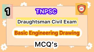 TNPSC  Draughtsman Civil ExamBasic Engineering DrawingMCQ’s [upl. by Sokul]