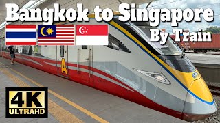 Bangkok to Singapore by train via Malaysia Kuala Lumpur  cross border journey [upl. by Eedissac]