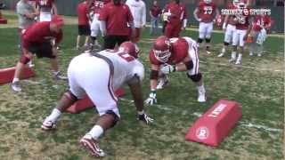 Oklahoma Drill at Spring Practice 032913 [upl. by Furiya]