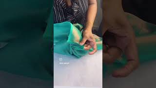 Easy saree pleating method🥻sareedresspleatingfoldingtrendingsongtrendingvideo💜🥻❤ [upl. by Nivag]