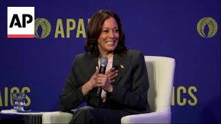 Kamala Harris swears during event with young Asian Americans Native Hawaiians Pacific Islanders [upl. by Eninahs]