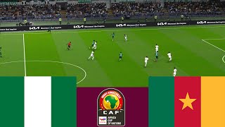 Nigeria 2 vs 0 Cameroon CAF 2024 match highlights  Video game simulation PES 2021 [upl. by Merras]