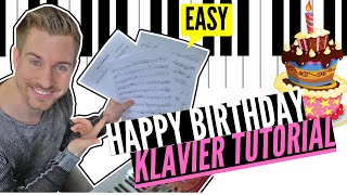 Happy Birthday I Klavier Tutorial leicht amp schnell lernen「NOTEN」 [upl. by Adnirem]