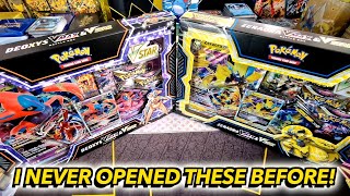 I NEVER OPENED THESE COLLECTION BOXES BEFORE  DEOXYS VSTAR amp ZERAORA VSTAR COLLECTION OPENING [upl. by Daven]