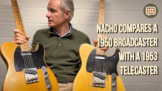 1950 Broadcaster VS 1953 Telecaster  A Comparison by Nacho Banos  Ask Zac 191 [upl. by Tamis]