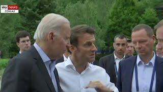 Theres been an interesting exchange between Emmanuel Macron and Joe Biden [upl. by Avram]